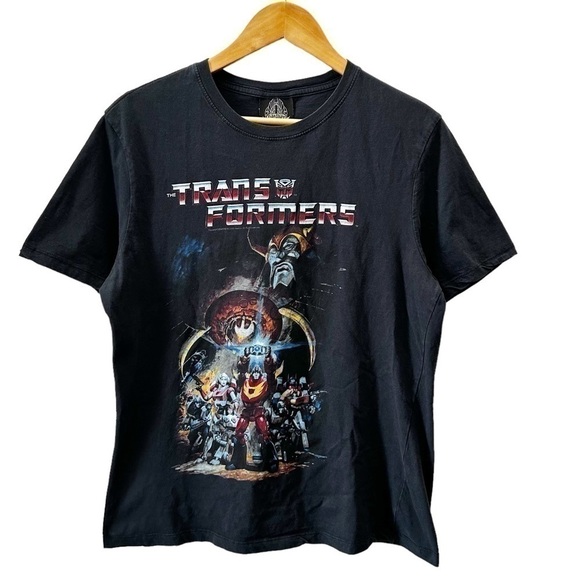 Take Cover Other - Transformers T-Shirt 2009  Graphic Print Short Sleeve Crewneck Black Size Large